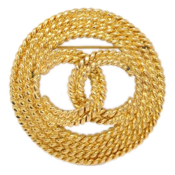 Chanel Medallion Brooch Pin Gold 28 121306 - Picture 1 of 4